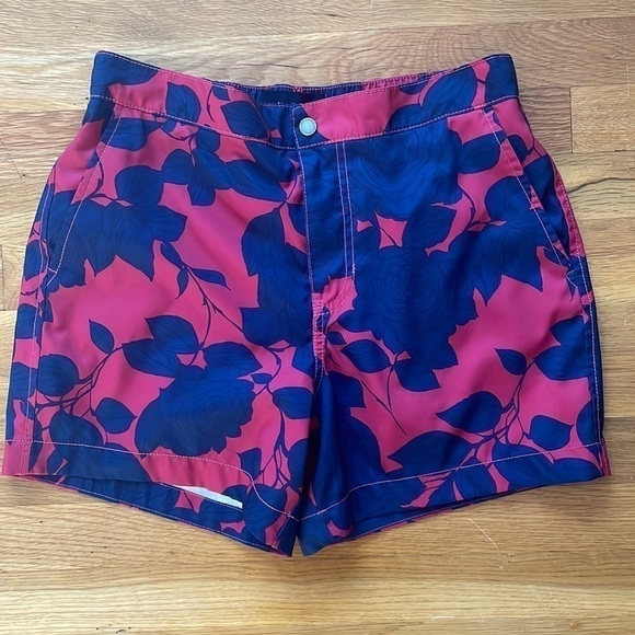 Abercrombie & Fitch rose built in shorts small navy pink - Picture 1 of 6